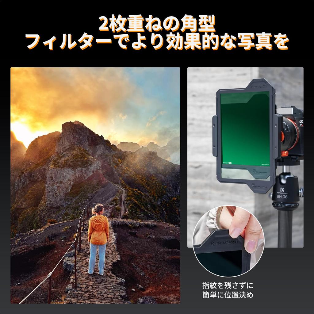 Concept Square Half ND Filter Set Soft GND8 ND1000 Neutral Density Filter CPL Filter New Filter Holder Direct GND8 [New model] K&F + + + [Manufacturer