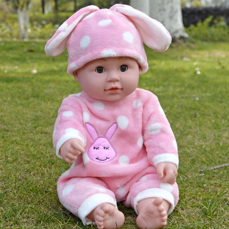 Sound-Activated Silicone Reborn Baby Doll - Soft, Smart Early Education Toy for Girls