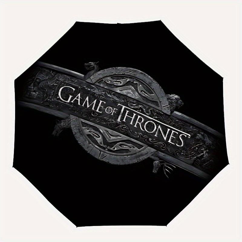 

1pc Game of Thrones Automatic Folding Personality Personality Umbrella, Portable Collapsible Design, 8-Rib Iron Frame, All-Season Casual Outdoor Acces