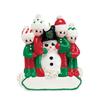 Minimalist Modern Elegant Snowman Family Alloy Christmas Tree Ornament For Celebration Joyful
