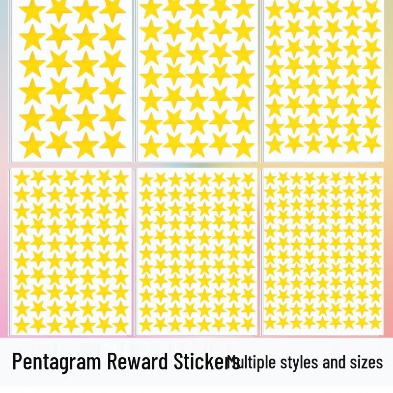 Five-Pointed Star Reward Stickers for Kindergarten - Teacher and Student Self-Discipline Chart