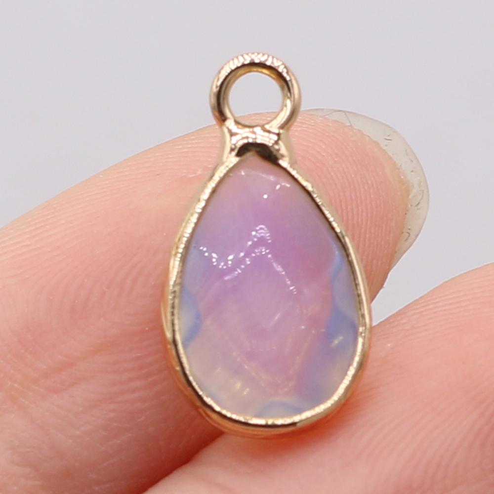 

1 шт. Невеликий натуральний камінь Кристал у формі краплі Кулон Чоловіки Жінки Підвіски для виготовлення ювелірних виробів Аксесуари своїми руками 10x18 мм 10x18mm