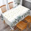 Christmas Reindeer Xmas Tree Snowflake Waterproof Tablecloth Table Decor Winter Kitchen Dining Tablecloth Christmas Decorations