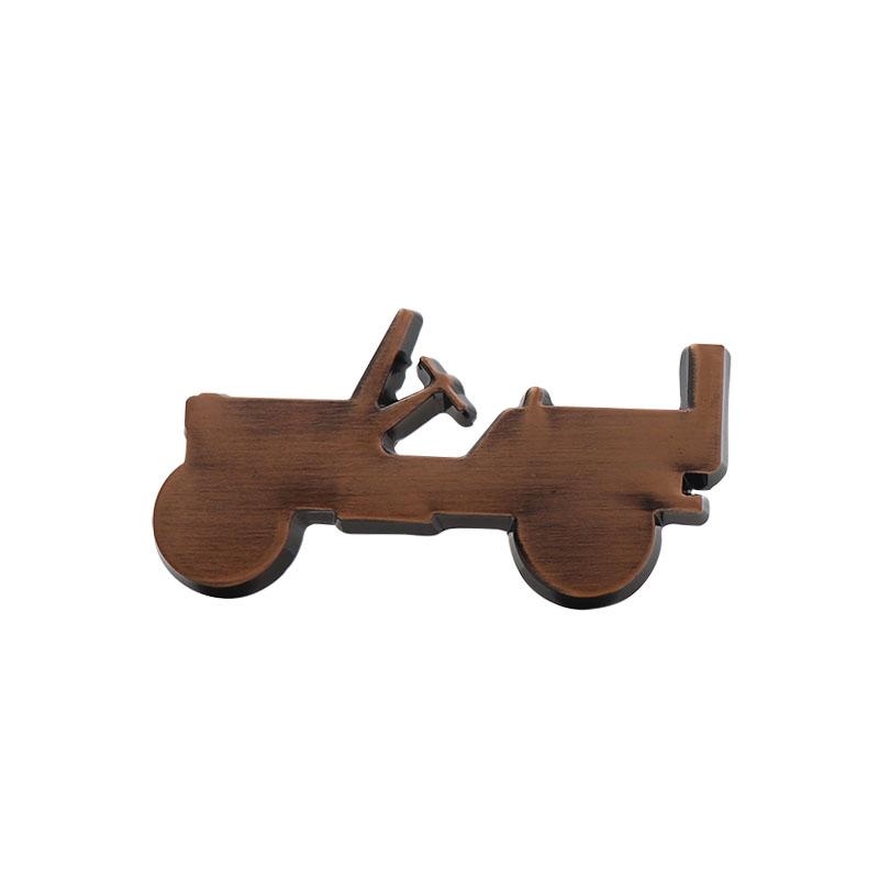 

3D Premium Vintage car Royal Stance 1941 Willys for car Engine Hood Fender trunk Tail Rear Decal Emblem Badge Sticker red-metal-car