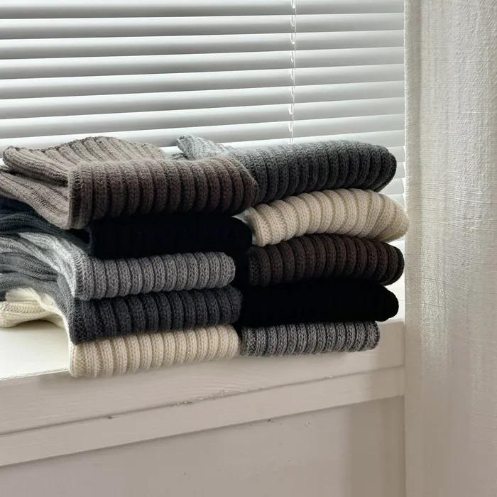 [2 Set] Cozy Wool Ribbed Leg Warmers Eiffel 2 Pairs 5 Colors