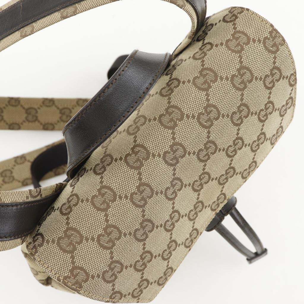 GUCCI Backpack Daypack 003.0242 Brown GG canvas Women Used