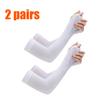 1/2/3Pairs Summer Ice Silk Sleeves for Men Women Breathable UV Sun Protection Arm Sleeves UPF50 Sunproof Cooling Cycling Outdoor