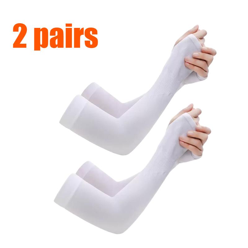 1/2/3Pairs Summer Ice Silk Sleeves for Men Women Breathable UV Sun Protection Arm Sleeves UPF50 Sunproof Cooling Cycling Outdoor