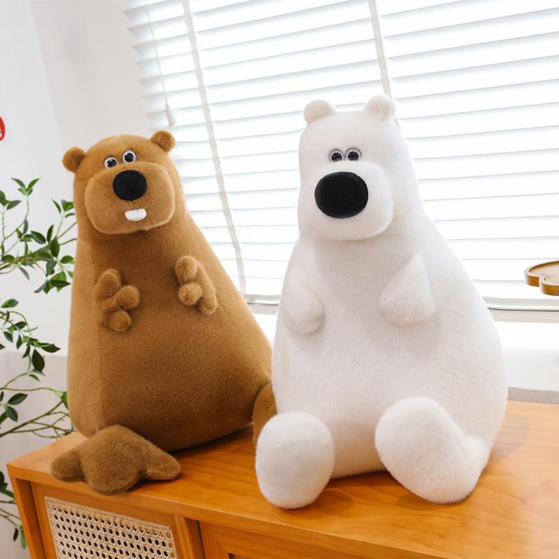 Svišť Panenka Bílý Medvěd Plyšová Hračka Polštář Panenka Spící Den Dětí Dárek