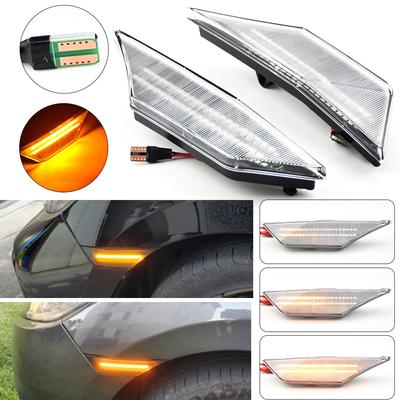 Araba Dinamik LED Yan Işaretleyici Dönüş Sinyali Işıkları Sıralı Flaşör Göstergesi Honda Civic 10th Gen 2016 2017