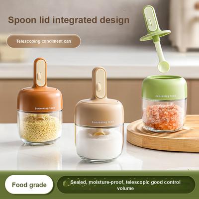 Seasoning Can Salt MSG Spice Box Household Kitchen Airtight Moisture-Proof Seasoning Bottle Dispenser Salt Bottle