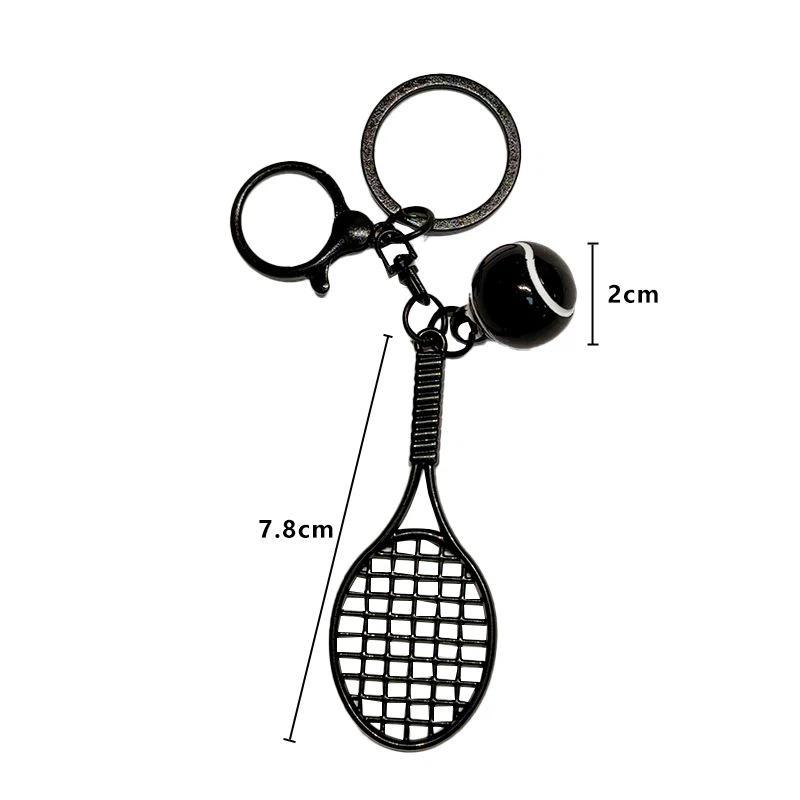 Mini Keychain Tennis Party Favors Tennis Ball Key Ring Tennis Bag Pendant Sports Keychain For Boys Girls School Carnival Reward