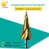 Titanium-Plated Spiral Groove Step Drill Bit 4-32mm Hex Shank Hole Enlarger