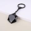 Obsidian Hexagram Lucky Power Stone Keychain Chain [Koai] Amulet, Charm,