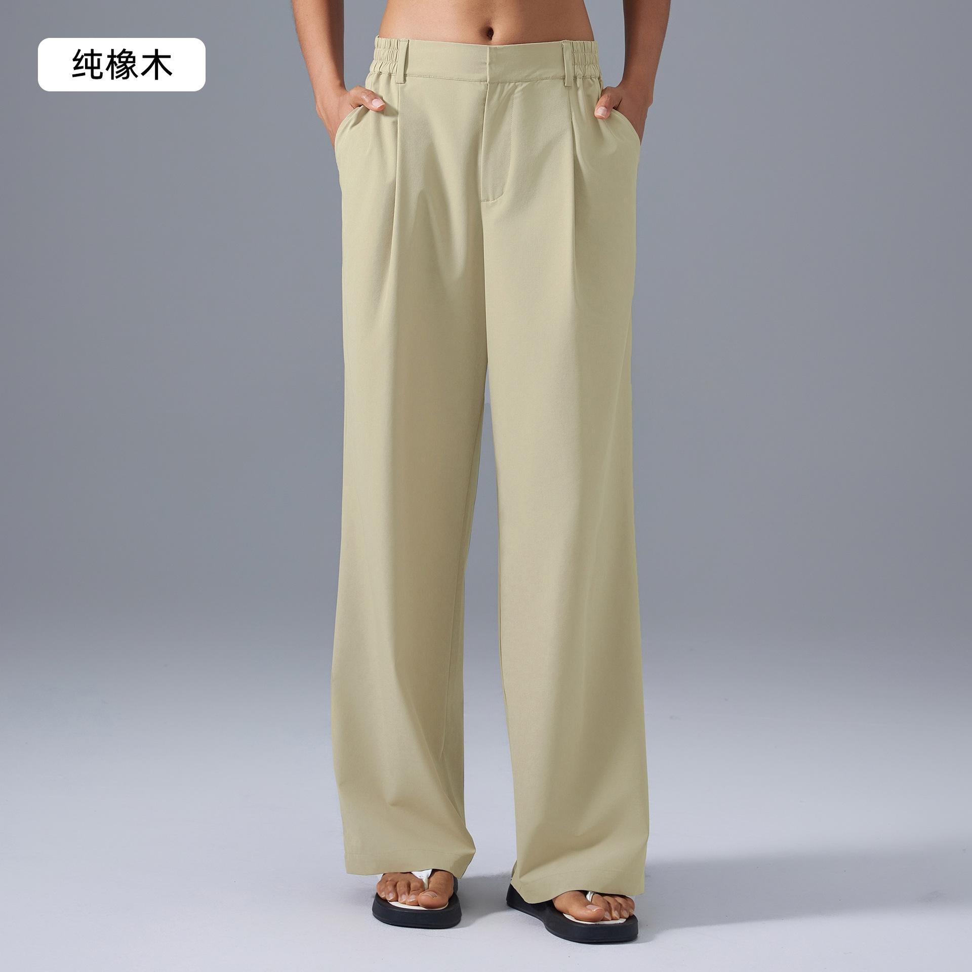 

New drape high waist and thin casual pants quick-drying breathable straight trousers loose wide-leg suit pants women 4