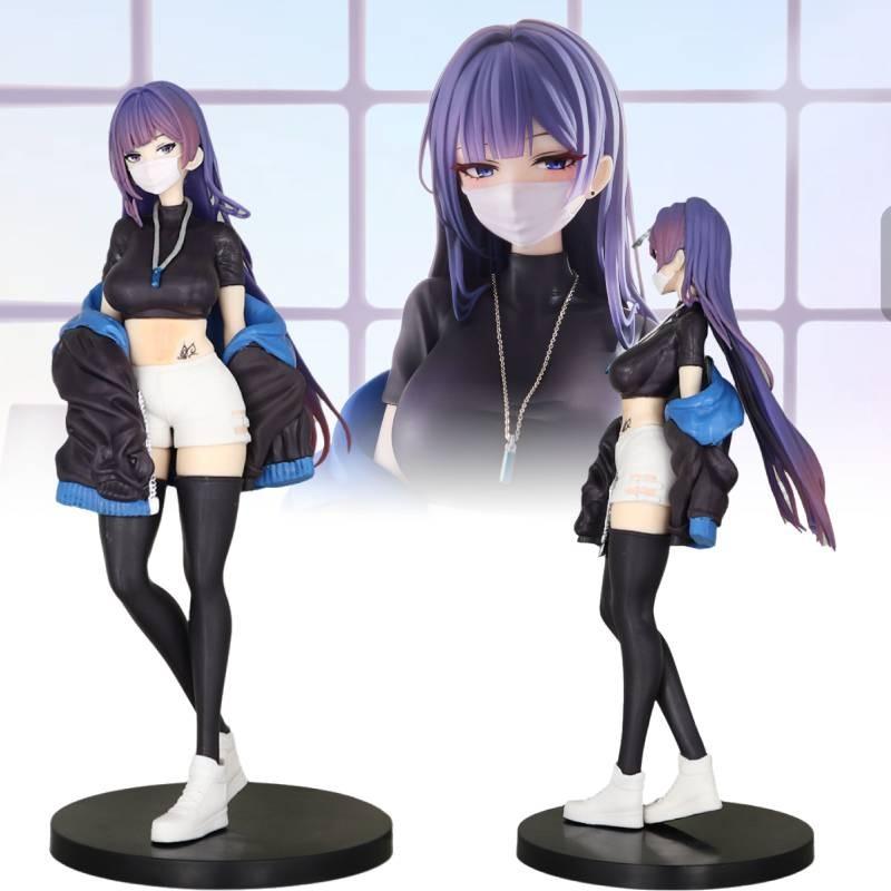 Maxcute Girl Masked Yuna Figure Anime Statue Model Ornament Xmas Gift Garnish