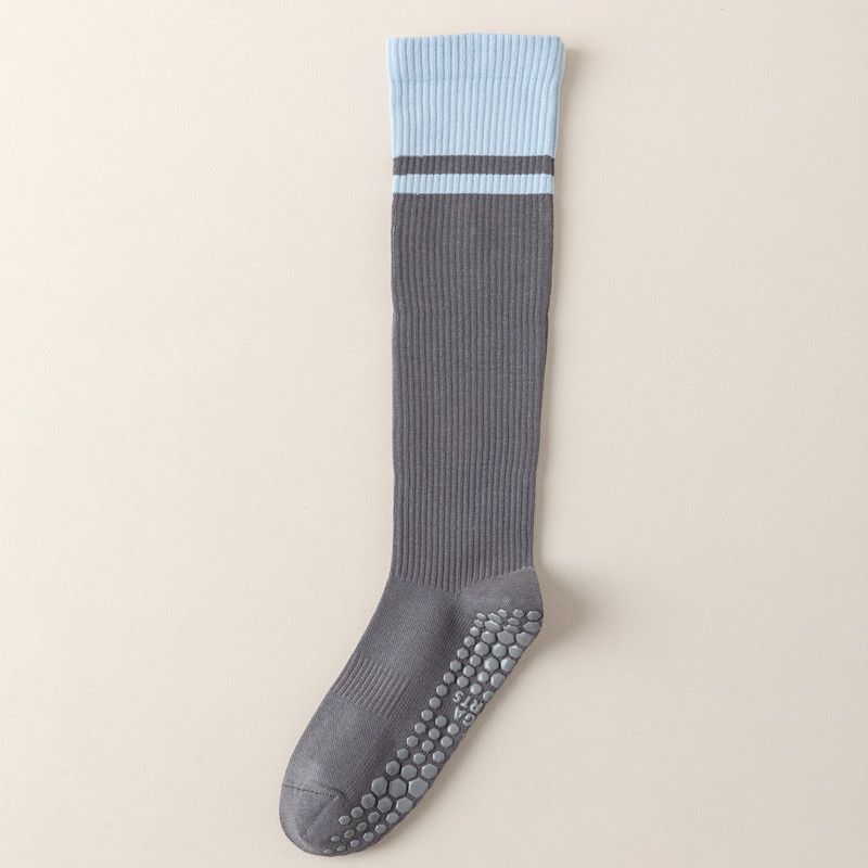 

Pilates Perfect Color Matching Yoga Socks Calf Socks Professional Non Slip Sports Female Fitness Dance Stockings Comfortable Dark gray