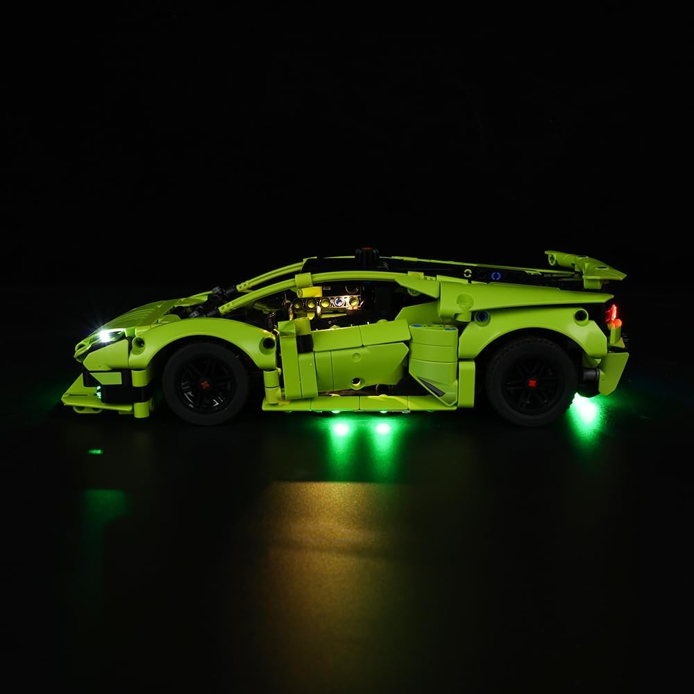 Kyglaring LED Lighting Kit for Lego Technic Lamborghini Huracán Tecnica 42161 (No Model) - Light Set Compatible with 42161 Advanced Sports Car Model