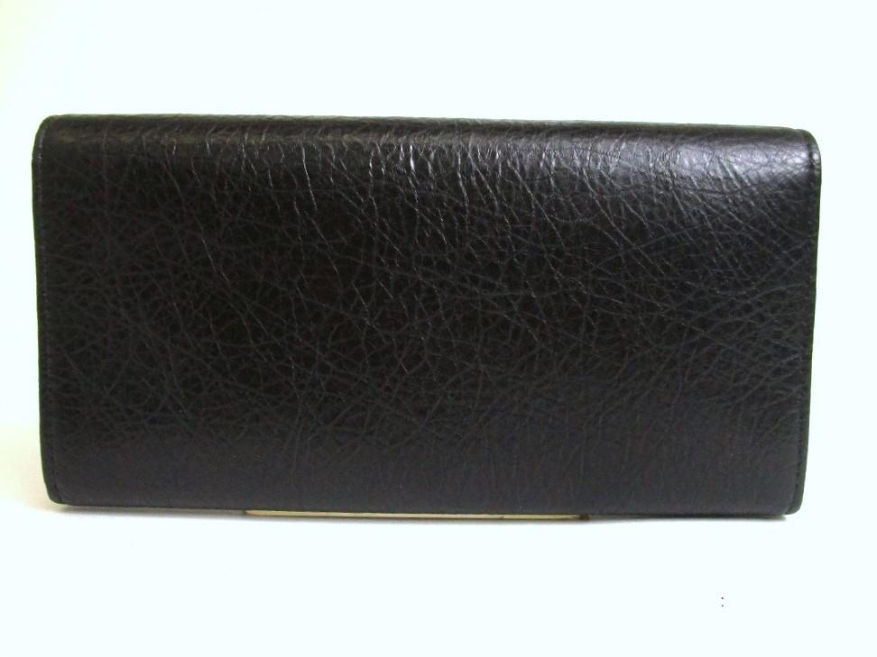 Authentisches BALENCIAGA Schwarzes Leder Klappportemonnaie The Classic Money #a816 Aufgearbeitet