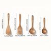 Wooden Kitchen Utensil Set, Natural Wooden Spoons – Premium Kitchen Tools, Ideal for Stirring, Mixing & Serving – Durable