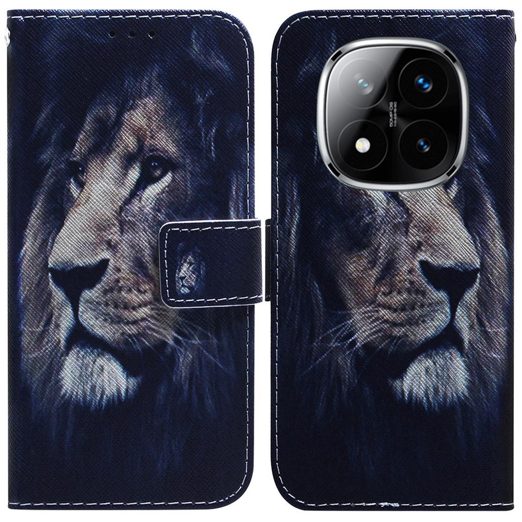 For Xiaomi Redmi Note 14 Pro 5G/Poco X7 5G Wallet Case Pattern Print Leather Phone Cover