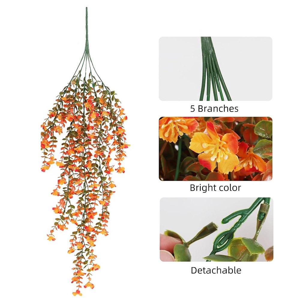 Silk Faux Eucalyptus Leaves Accessories Wall Hanging Ornament  Indoor Outdoor