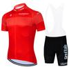 Completo da Equitazione Estivo da Uomo Asciugatura Rapida Ciclismo Manica Corta Traspirante Salopette Corta Set Maglia da Equitazione da Esterno per Autostrada