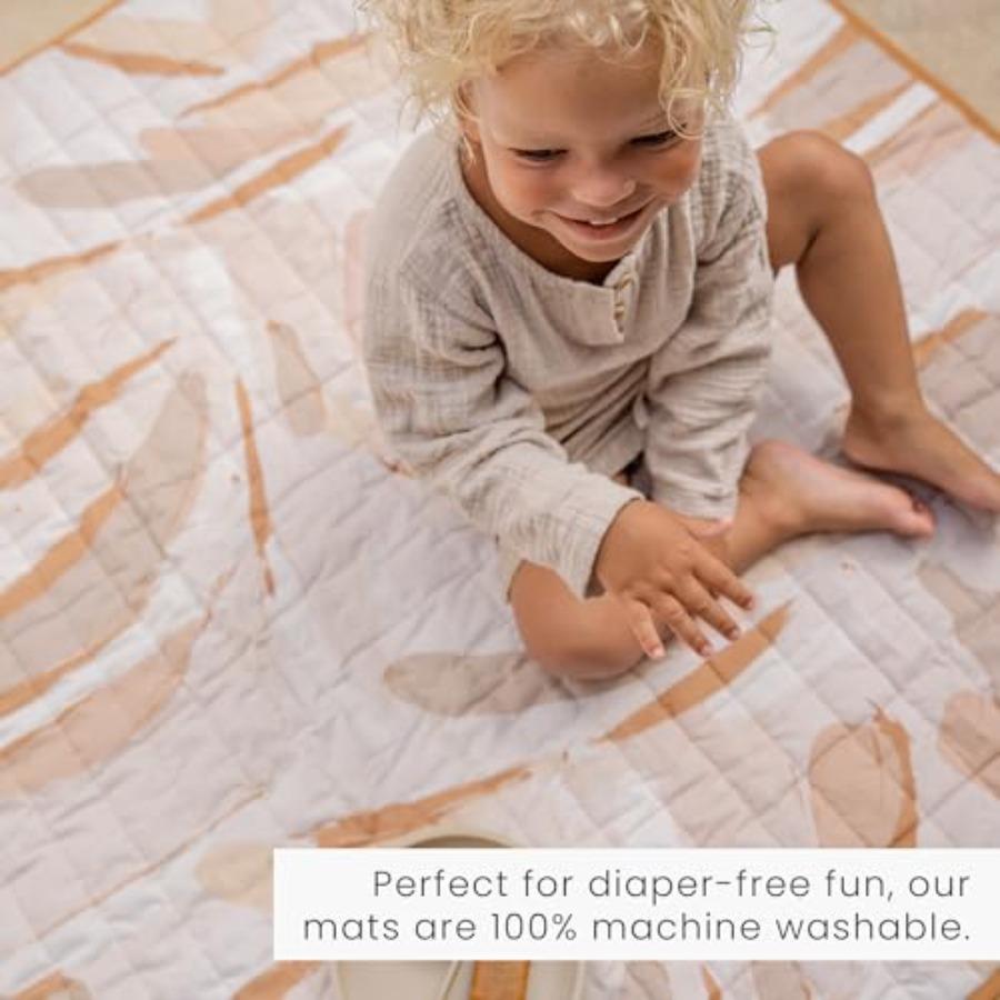 Toddlekind Pretty Practical Mat 100 Organic Cotton 47 X 47 Reversible Portable Travel Indoor Outdoor for Babies Toddlers Peache