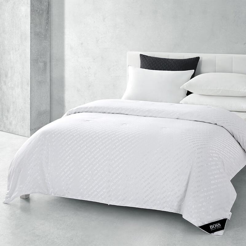 BOSS Jacquard Logo Mulberry Silk Quilt