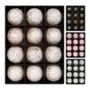 12PCS Retro Plastic Christmas Ball Set Multicolor 8cm Christmas Tree Balls Antique Xmas Baubles Party