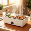 Tragbarer Reiskocher aus Edelstahl, selbstheizend, elektrische Heizbox, Speisenwärmer für Outdoor-Reisen