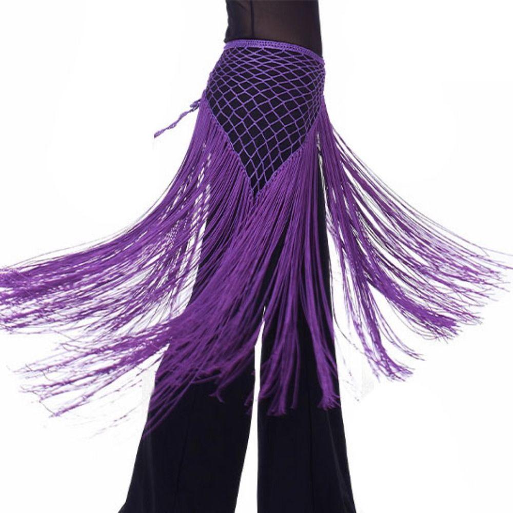 Hollow Dancing Waist Belt Long Tassel Belly Dance Waistband Sequin Waist Chain Dancer Accessories