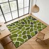 Retro Green Carpet Abstract Living Room Decoration Soft Rugs Bedroom Anti-slip Washable Customizable Dining Room Floor Mat Study