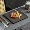 Square Black Steak Plate Ceramics Dining Plate Sushi Plates Sting Disc Dessert Plates Fruit Dish Snack Bowl Dim Sum Dish