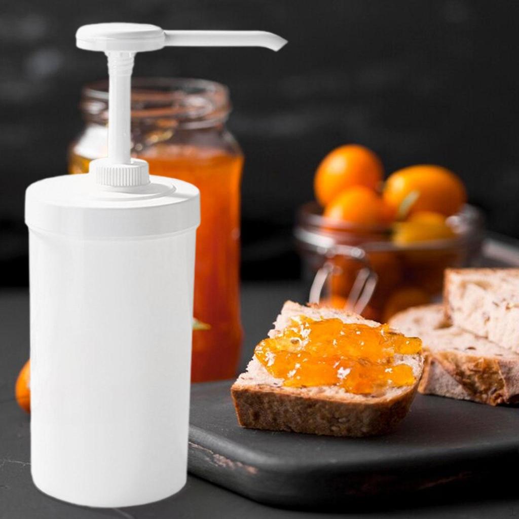 Coffee Syrup Dispenser Ketchup Pump Honey Jar Container with Sauces Condiment Sauce
