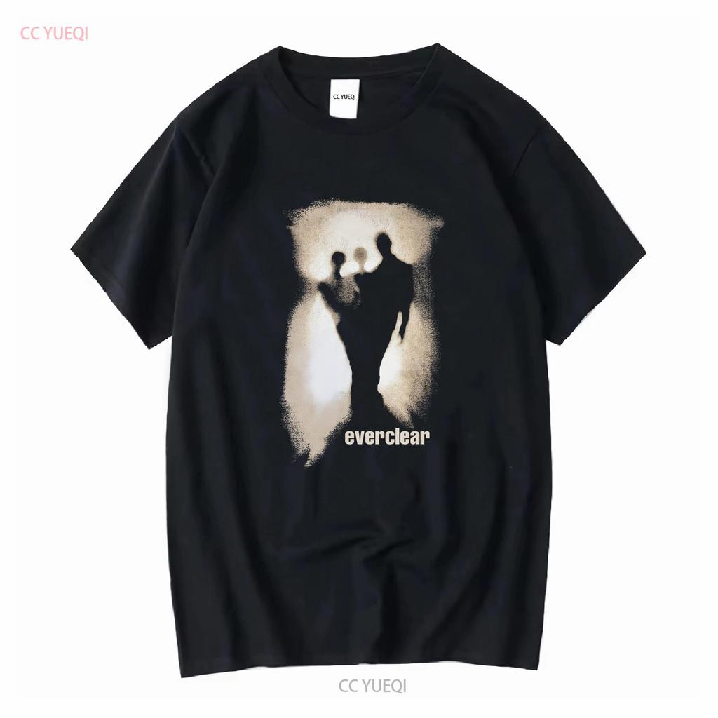 Vtg Everclear Band Music Tour Concert Cotton Black All Size T Shirt KK798 long sleeves vintage Washed Casual Unisex fashion