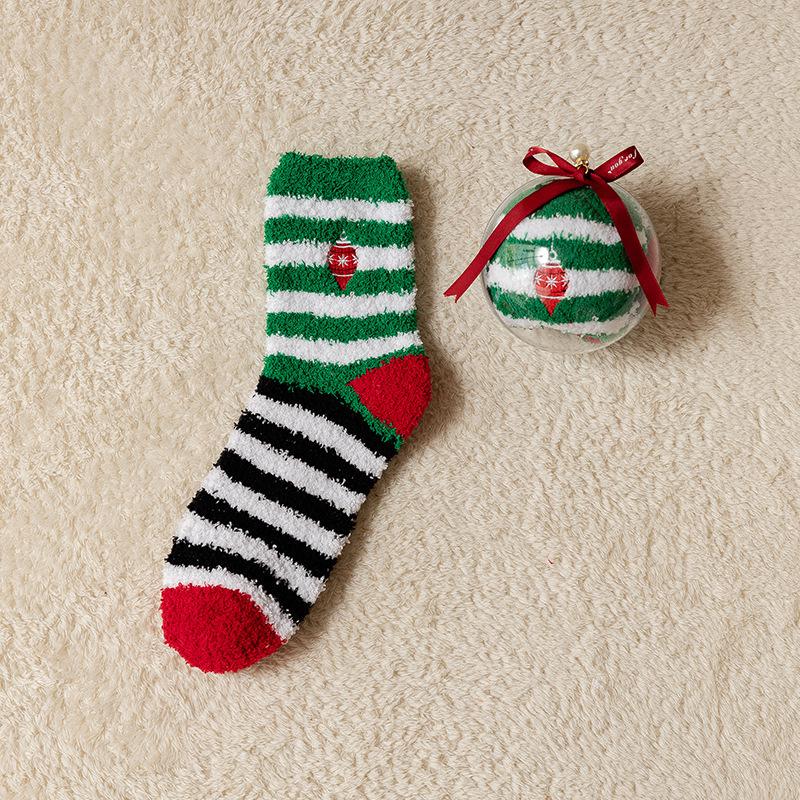 Thickened Velvet Christmas Sleep Socks: Cozy Coral Fleece Parent-Child Set - Perfect for Children's Holiday Gifts