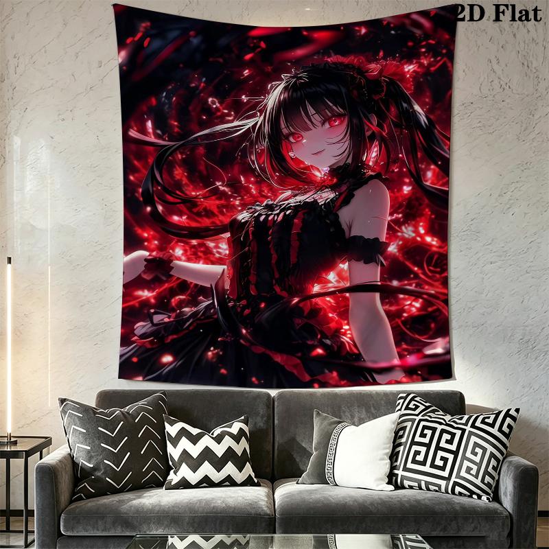 Kurumi Tokisaki Wall Tapestry Aesthetic Wall Hanging Printed Fabric Blanket Decorative Tapestries for Bedroom Living Room Home Decor