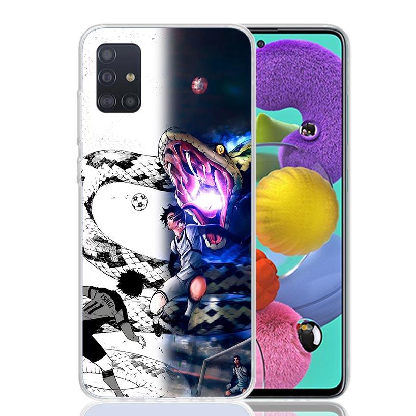 Blue Lock Football Anime Phone Case For Samsung Galaxy A52 A32 A22 A12 A02S A50S A30S A51 A31 AA71 Note 20 Ultra 10 S10 Plus Gal
