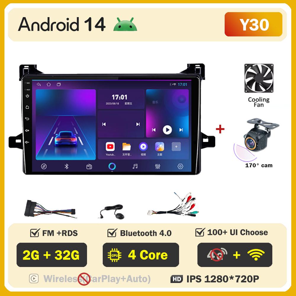 For Toyota Prius XW50 2015 - 2020 Car Radio Player Car Carplay Screen Autoradio Mirror Link Car Intelligent Systems Touch Screen