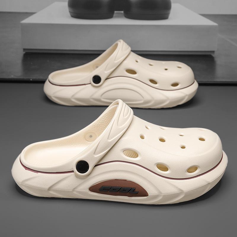 Baotou Tofflor Herrskor Halkfria Sandaler Sport Körning Coola Tofflor Dubbla Användningsområden Hålskor