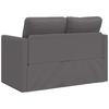 Floor Sofa with Sleeping Function Grey 112x174x55 Cm Artificial Leather