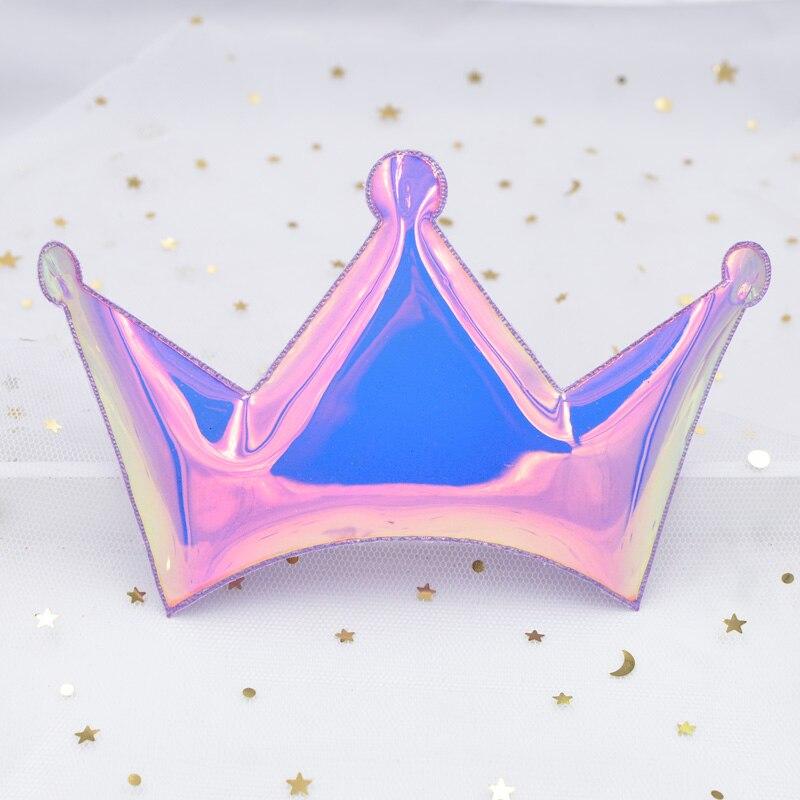 

15 см блестящие аппликации из искусственной ткани с большой короной, мягкие нашивки для фестиваля, вечеринки, сделай сам, детская заколка для волос, головные уборы, орнамент, аксессуары фиолетовый