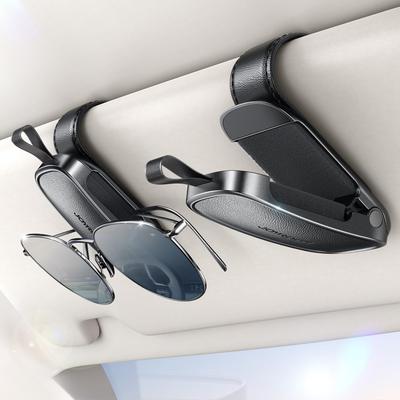 JOYROOM Sunglasses Holder, Car (2025 New Version, Magnetic, Leather), Glasses Holder, Car Glasses Clip,