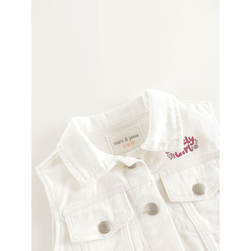 Mark Jenny Girls' Sweet and Versatile Denim Vest Children's Vest Jacket 2026 Spring New Style 250195