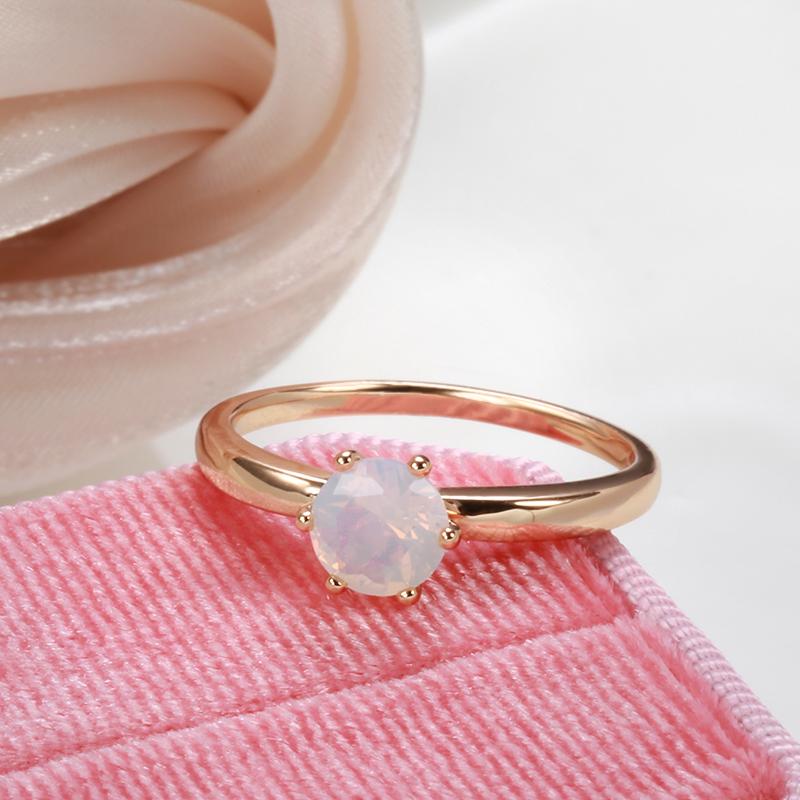 Kinel Simple Fashion Rose Gold Wedding Rings For Women
