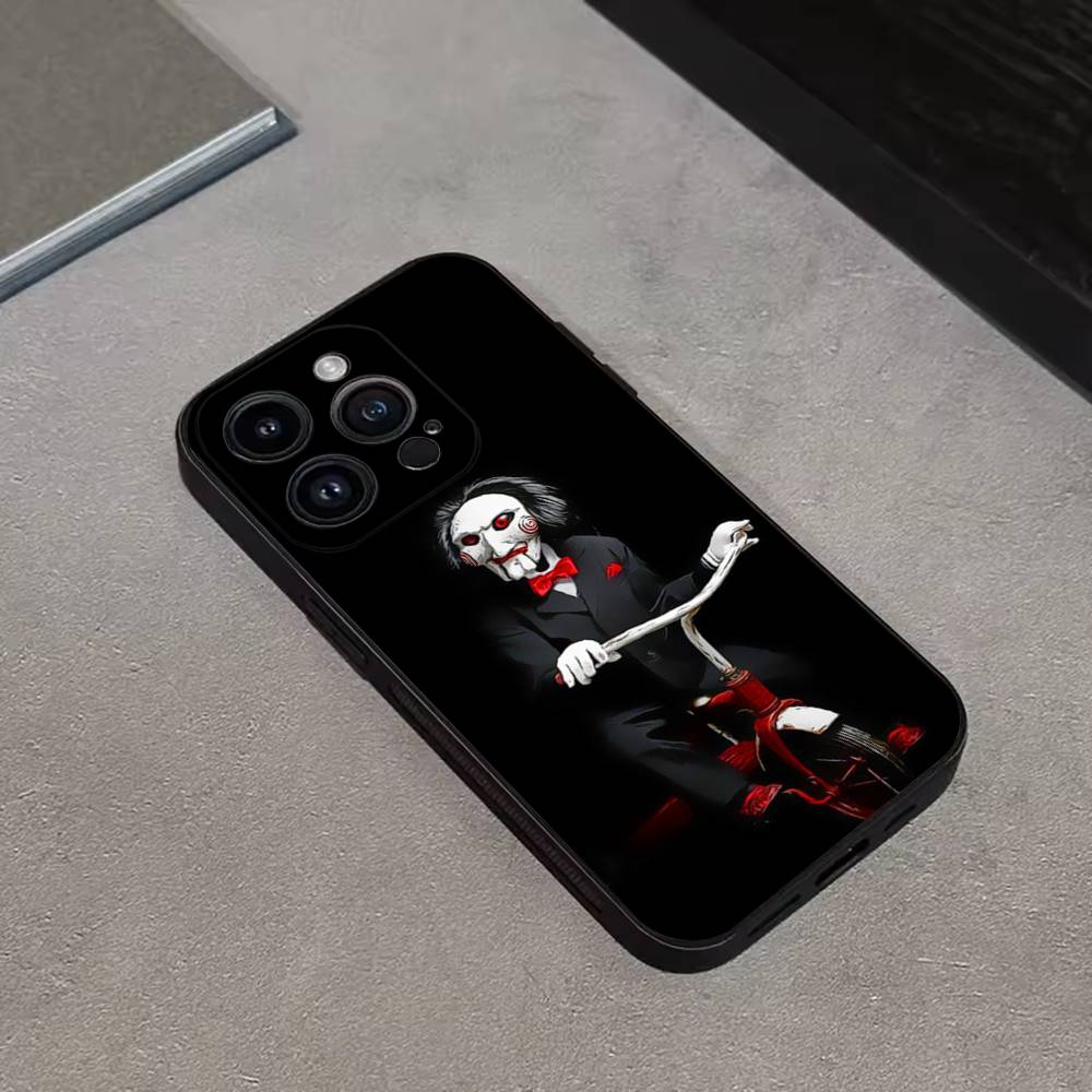 

Horror Movie Saw Phone Case For iPhone 16,15,14,13,12,11 Plus,Pro Max,XS,X,XR,SE,Mini,8,7,Soft Silicone Black Cover iPhone13mini