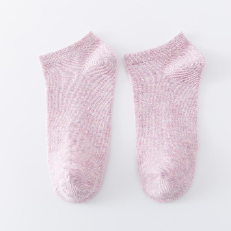 Women's Breathable Cotton Low-Cut Invisible Socks - Spring/Summer Candy Colors