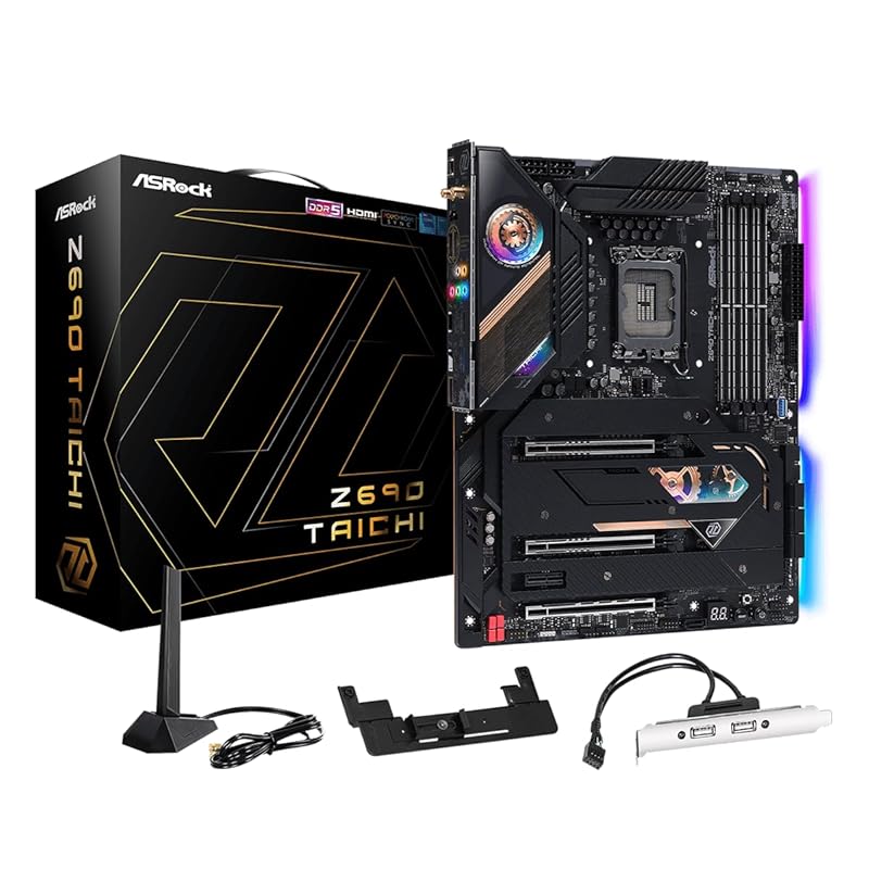 

Материнська плата ASRock Z690 Taichi Intel Сумісна з ЦП 12-го покоління (LGA1700) ATX [продукція місцевого авторизованого дистриб’ютора]