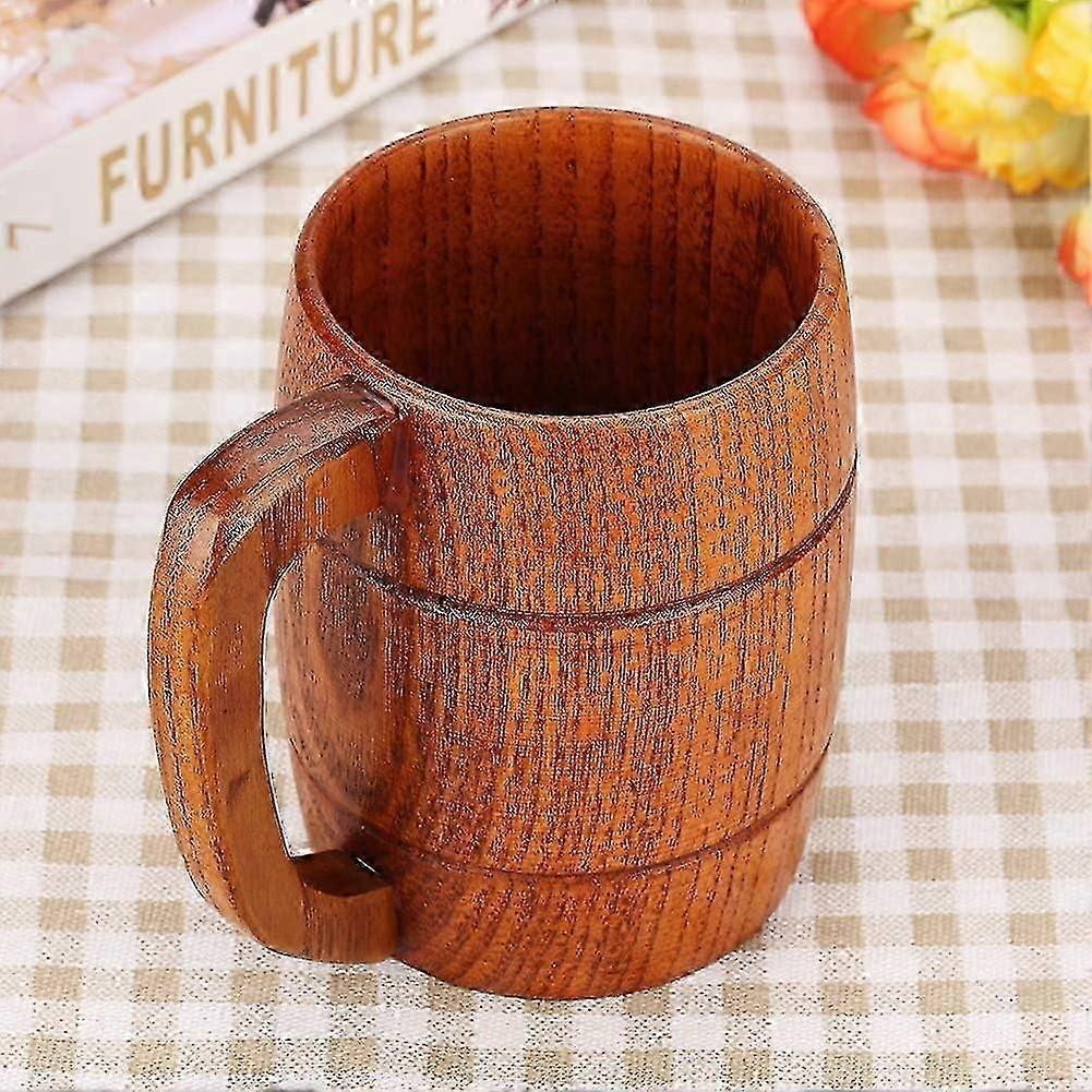 Handmade Wooden Barrel-shaped Beer Mugs, Classical Wooden Wine Mugs, Natural And Environmentally Friendly